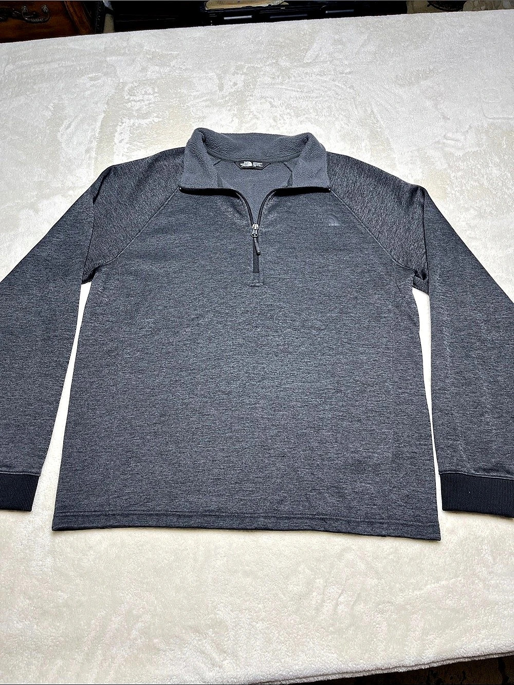 The North Face Glacier 1/4-Zip Fleece Pullover Gray Size Large Men’s